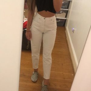 Vintage white high waist mom jean